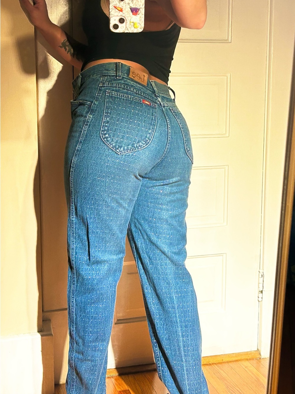 Lee Women's High-waisted Straight-Leg Jeans in Medium Blue Wash